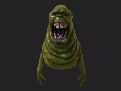 Slimer low poly creature Low-poly 3D model