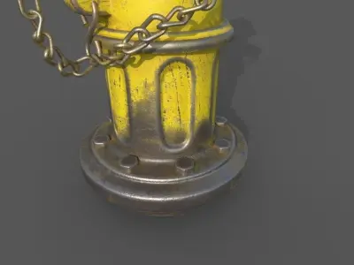 Fire Hydrant  Low-poly 3D model