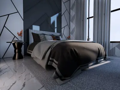 Modern Minimalist 2 Floor House Design Full Interior  3D model