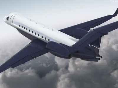  Private Jet Aircraft 650E with Cabin Rigged 