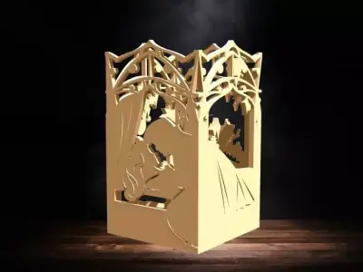 Sleeping Beauty Lantern for led candle 3D print model