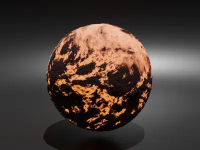 fiery planet 3D model
