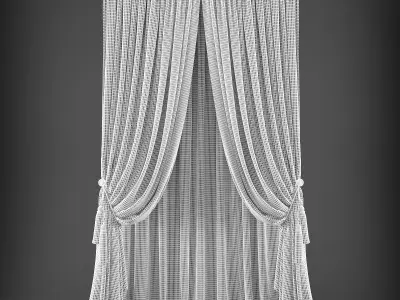 Curtain Low-poly 3D model 131