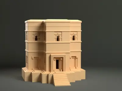 Lalibela Chruch Ethiopia 3D print model