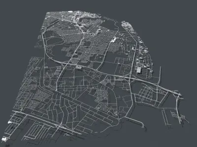 Cityscape Ajman United Arab Emirates 3D model