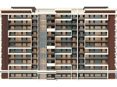 Modern Residential Building 07 3D model