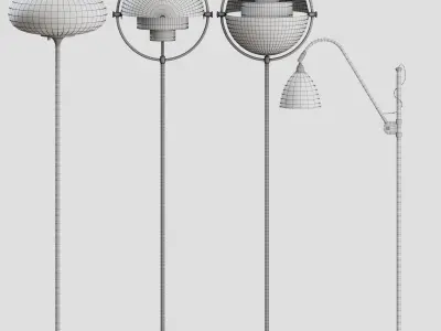 Gubi Floor Lamps Collection 02 3D model