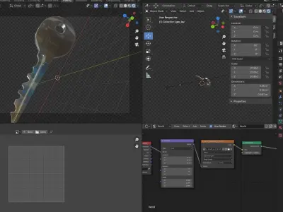 key for the door 3D model