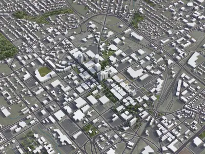 Greensboro Low-poly 3D model