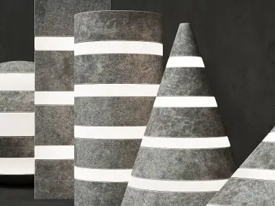Light stone street 3D model