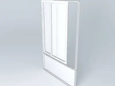 Aluminum window Free 3D model