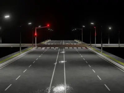 Road Junction Free 3D model