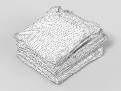 Folded T-Shirt Pile 3D model