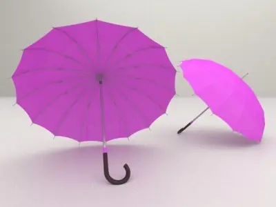 10 Umbrellas package 3D model