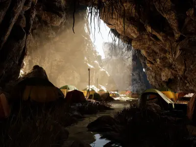 Survival Camp Low-poly 3D model