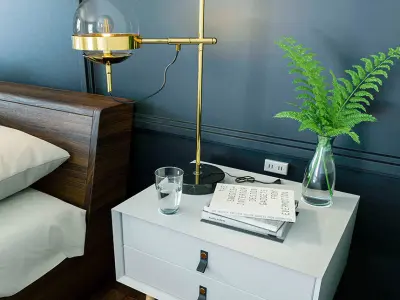 Gold Modern table Lamp Low-poly 3D model