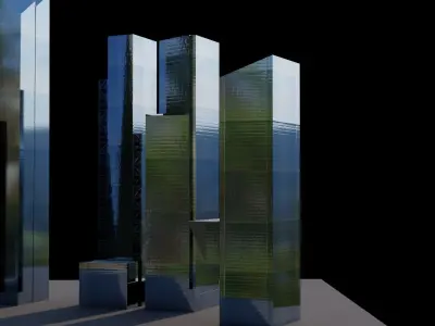 World Trade Center Pack - All World Trade Center Towers In NYC Low-poly 3D model