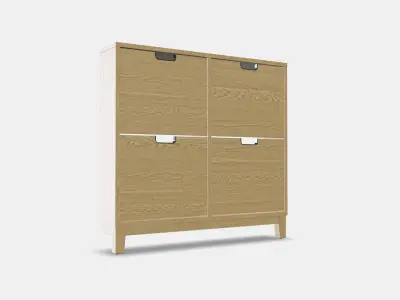 STALL Shoe cabinet with 4 compartments Low-poly 3D model