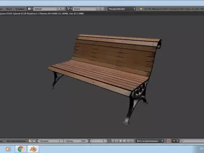 Street shop Low-poly 3D model