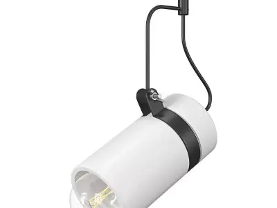 Gypsum Pendant Lamp White Orco 3D model