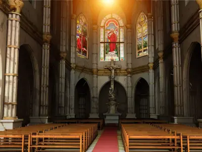 church interior set model 3D model
