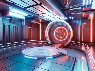 UE5 Virtual Lighting Stage Low-poly 3D model