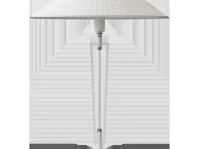 TETI IVORY SILK TABLE LAMP 3D model