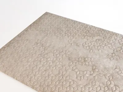 Carpet rug with pattern 3D model