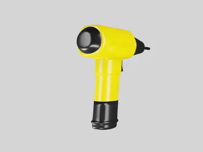 Cordless yellow drill screwdriver tool  3D model