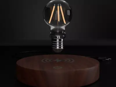 Magnetic floating desk lamp 3D model