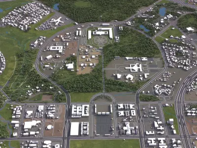 Abuja - 3D City Model Low-poly 3D model