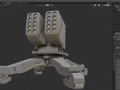 scifi-model560 scifi heavy weapon 3D model