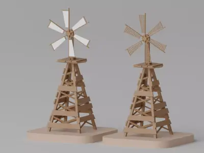 Cartoon Windmill 3D model