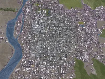 Lhasa - 3D City Model Low-poly 3D model