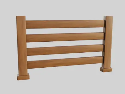 Cartoon Fence 13 Low-poly 3D model