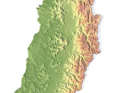 Chile Terrain 3D Map 3D model