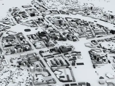 Yerevan Streets and Buildings 3D model