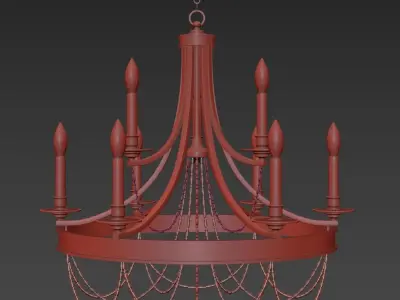 Allaire - P400006-020 Chandelier Model StudioQ 3D model