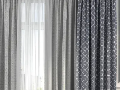 Curtain Set 211 3D model