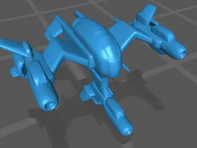 Starcraft Wraith 3D print model