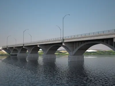 Context Bridges Austin Texas 3D model