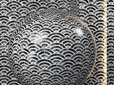 4K Black - White Marble - 3 Patterns - Seamless PBR Textures Texture