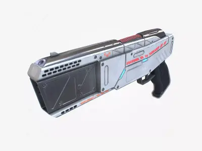 Light Laser Gun PBR Low-poly 3D model
