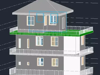 Terrace View Villa 3D print model