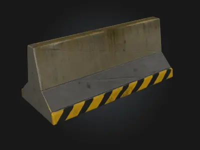 Concrete Barrier  Urban Safety and Tactical Utility 3D model