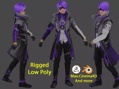 Cyber Rex Low-poly 3D model