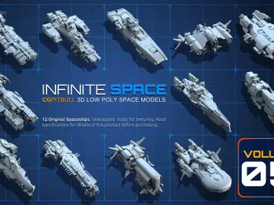 LOW - SPACE Vol05 Low-poly 3D model