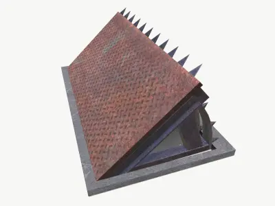 roadblock trap Low-poly 3D model