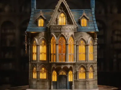 Victorian Magic Shop 3D Printable Book Nook STL File 3D print model