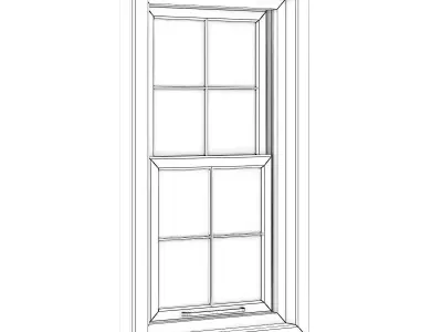Plastic Window 960mm x 1660mm 3D model